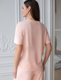 Футболка с принтом свободная из премиального 100% хлопка