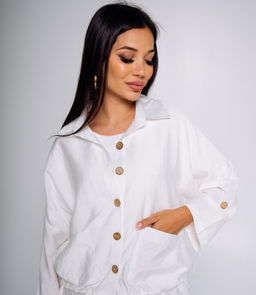 Комплект платье+рубашка #БШ2459-2, белый