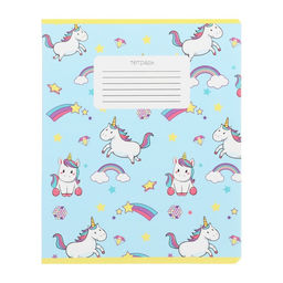 Комплект тетрадей из 10 штук, 12 листов в линию Calligrata «Единорожки», обложка мелованный картон, ВД-лак, блок офсет, 5 видов по 2 штуки