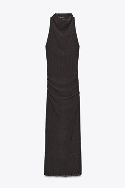 TEXTURED HALTER LONG DRESS - Zara фото 16