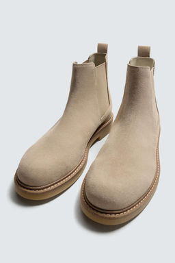LEATHER CHELSEA BOOTS - Zara фото 12