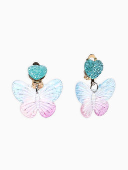 Набор детский «Выбражулька» 4 предмета: бусы, браслет d=6 см, клипсы, кольцо, бабочка