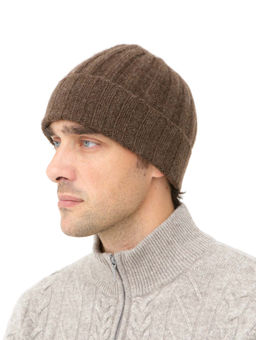 Шапка из шерсти 0179С коричневая