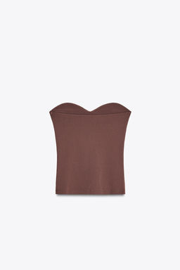 TEXTURED BANDEAU TOP - Zara фото 6