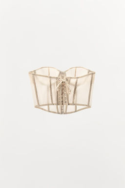 BOW-DETAIL UNDERWIRED CORSET - Zara фото 5