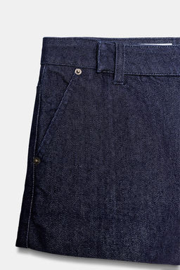 SHORTS DENIM TRF TIRO MEDIO / ?ndigo oscuro - Zara фото 6