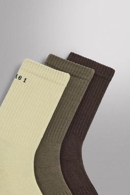 CALCETINES B?SICOS ENTRENAMIENTO PACK 3 / Verde