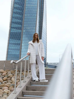 Пальто женское арт. 313W, белый - Ultramarine фото 2