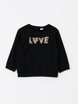 Bisiklet Yaka Uzun Kollu Bask?l? K?z Bebek Sweatshirt ve Tayt 2li Tak?m - Waikiki фото 2