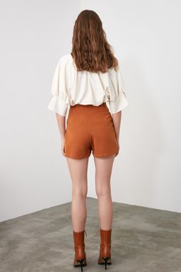 TRENDYOLMILLA Pembe Baglama ve Kusgozu Detayl? Dokuma Sort Etek TWOAW21SR0038  фото 89