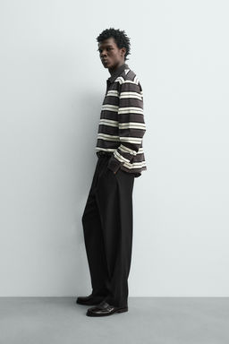 REGULAR FIT STRIPED POLO SHIRT - Zara фото 4