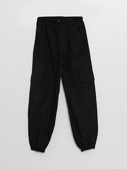Beli Lastikli K?z ?ocuk Kargo Jogger Pantolon