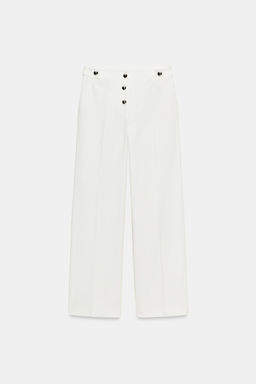 PANTAL?N BOTONES MET?LICOS / Crudo - Zara фото 7