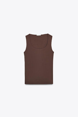 POLYAMIDE TOP WITH WIDE STRAPS - Zara фото 33