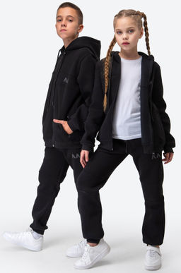 Теплый детский костюм из футера трехнитки с начесом Happyfox