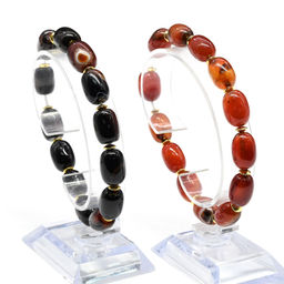 Браслет из сардоникса овал 10*14мм, 17см