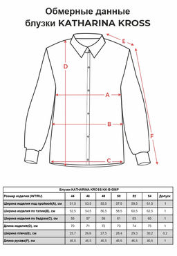 Блузка женская дл. рук. KATHARINA KROSS KK-B-006P-белый.ш/полоска  фото 2