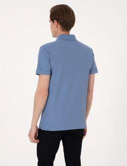 Mavi Slim Fit %100 Pamuk K_vr_lmaz Amerikan Pike Polo Yaka Basic Ti__rt