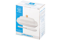 Масленка 16*12,2*8,3 см Айсберг волны + нож - Elan gallery фото 20