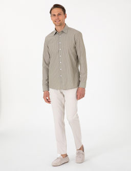 Haki Slim Fit _izgili Uzun Kollu G_mlek - Pierre cardin фото 4