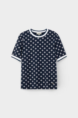 ЕВТ 3220/чернильный,мини цветы фуфайка жен