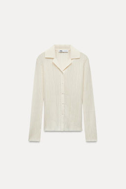 RIBBED FINE KNIT CARDIGAN - Zara фото 3