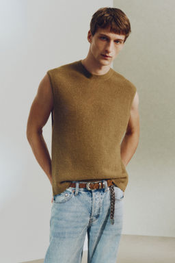 Su?ter sin mangas en punto del rev?s Loose Fit - H&m фото 6