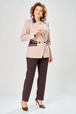 Костюм Anastasia Mak 1315 коричневый+пудра  фото 4