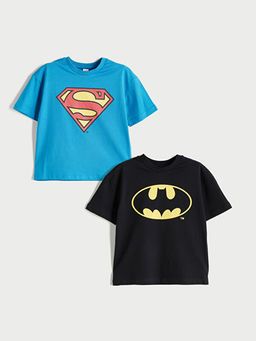 Batman ve Superman Lisansl? Erkek ?ocuk Ti??rt 2li