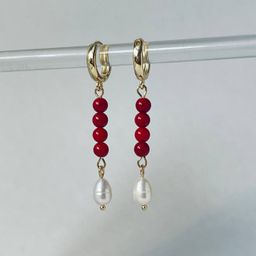 Серьги из Коралла и Жемчуга - Радуга самоцветов фото 3