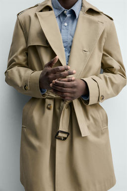 TRENCH CRUZADO REGULAR FIT / Beige - Zara фото 6
