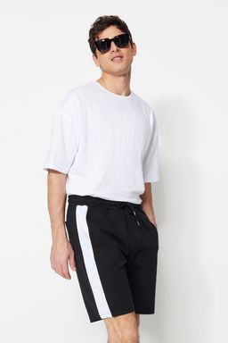 TRENDYOL MAN Siyah Regular/Normal Kesim Orta Boy Lastik Belli Bagc?kl? Renk Panelli Sort TMNSS20SR0105 - Trendyolmilla фото 2