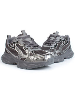 05-P247-1 BLACK/SILVER Кроссовки женские (искусственные материалы, сетка)