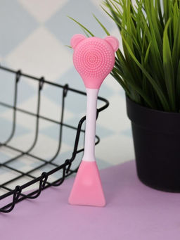Двусторонняя кисть-щётка для лица "Polar Clean", pink