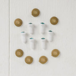 Глаза винтовые с заглушками, набор 6 шт, размер 1 шт: 0,8 см - Школа талантов фото 2