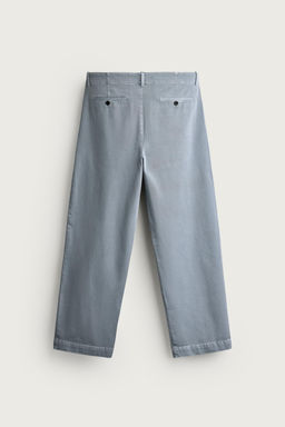 PANTAL?N CHINO LAVADO RELAXED FIT / Celeste lavado - Zara фото 8