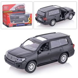 Машина металл Toyota Land Cruiser" 12,5см, (откр. двери, черный) инерц. в коробке