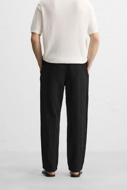 RELAXED FIT TEXTURED TROUSERS - Zara фото 5