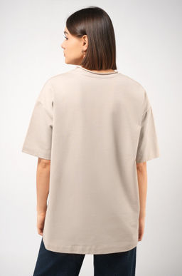 Женская футболка оверсайз из футера двухнитки Happyfox