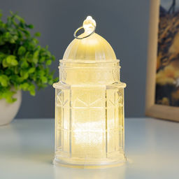 Фигурка светящаяся RISALUX «Зимняя башня», LED-ночник, от батареек 3×LR1130, 6.5×6.5×13 см