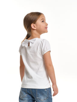 Футболка для девочки UD 0751 белый - Mini maxi фото 3
