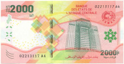 2000 франков 2020 года Центральная Африка