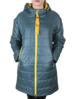 B19102 GRAY/GREEN Пальто демисезонное женское Aikesdfrs - Fashion фото 2