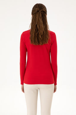 Kad_n K_rm_z_ Basic Sweatshirt Sepette S_rpriz _ndirim - U.s. polo assn фото 5
