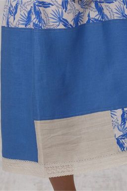 Удобное комбинированное платье 70% лен, 30% хлопок - Новый лен фото 4