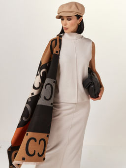 в составе ШЕРСТЬ  и КАШЕМИР Большой, мягкий, теплый  двусторонний палантин - Tantino фото 7