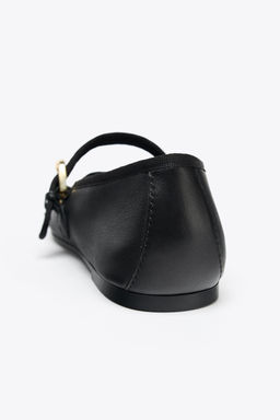 FLAT LEATHER BALLERINAS - Zara фото 5
