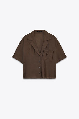 FLOWING SHIRT WITH POCKET - Zara фото 14