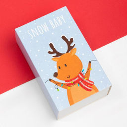 Носки детские новогодние Крошка Я «Оленёнок», набор 4 пары, 6-8 см