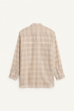 LNG SLV CHCK SHRT / Beige - Zara фото 5